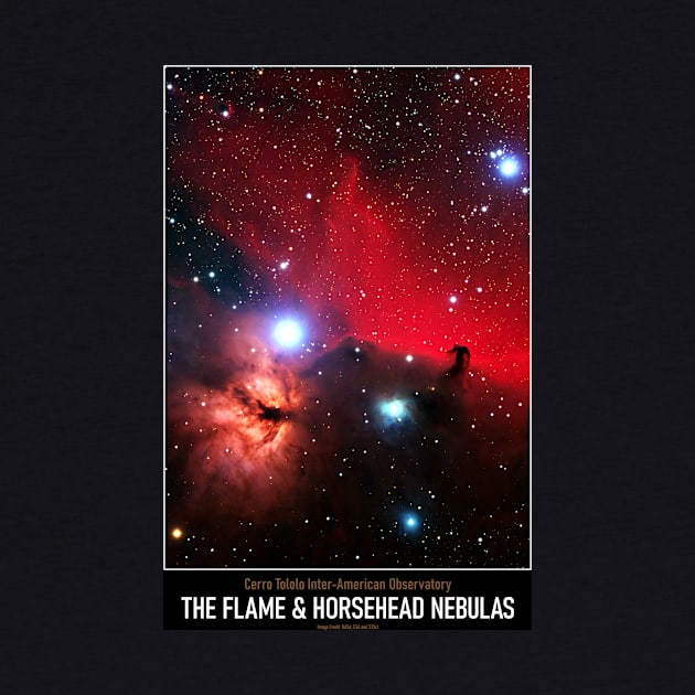 High Resolution Astronomy The Flame and Horsehead Nebulas by tiokvadrat